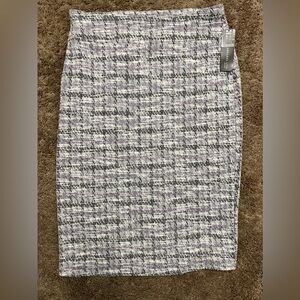 NWOT Soho Apparel Purple/Gray/Black Houndstooth Pencil Skirt